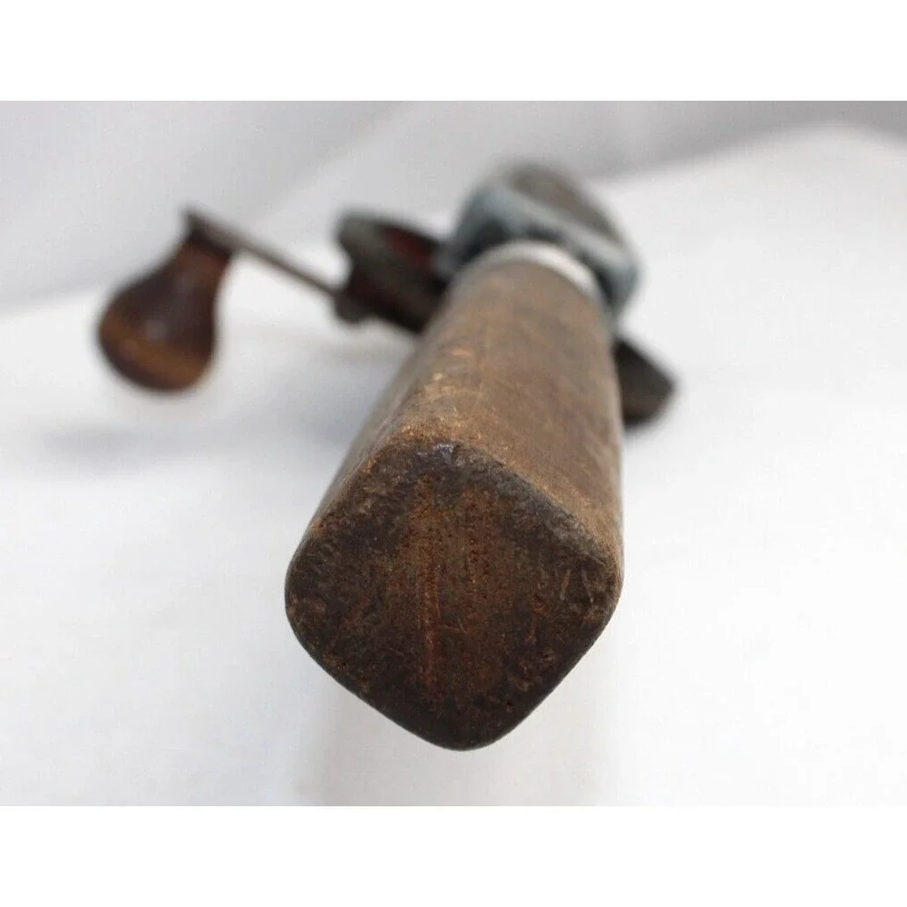 Vintage Hand Crank Drill Wood Handle Egg Beater Style As Is, As Shown